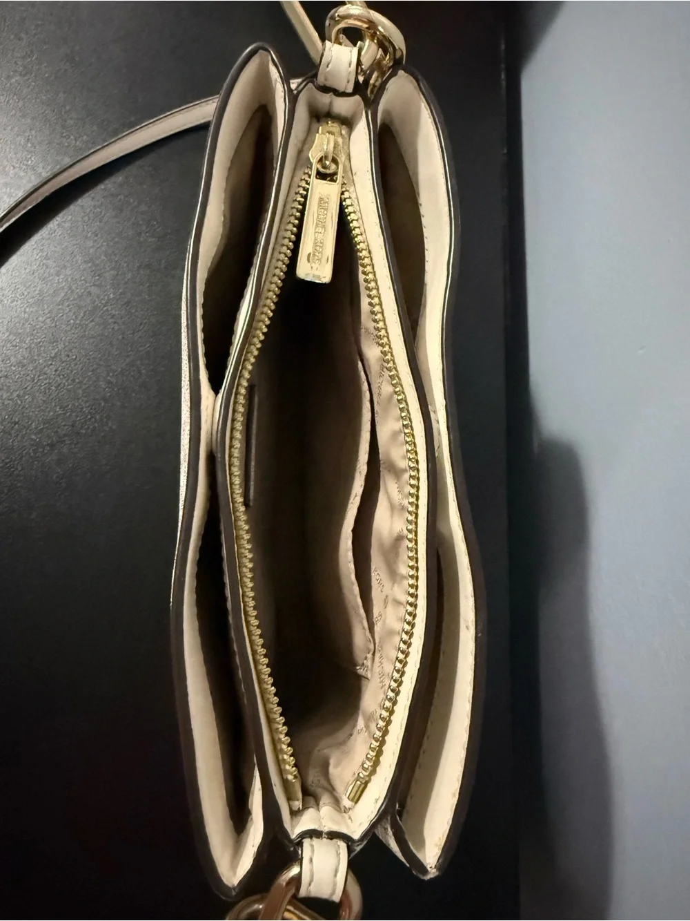 Michael Kors Cream Signature Crossbody Bag